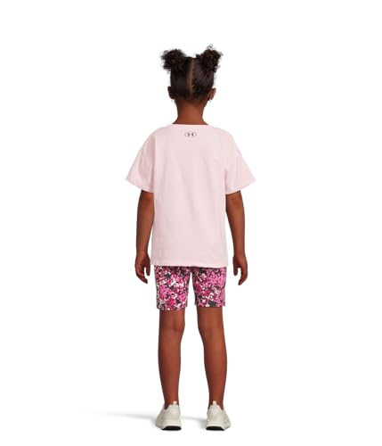 Image of Under Armour Girls' 2-piece Short Sleeve Tee and Shorts Set, Lightweight and Comfortable