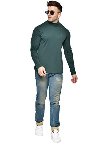 Image of CHKOKKO Men's Winter Wear Cotton High Neck Full Sleeves Regular Fit T-Shirt