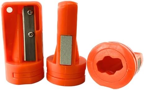 4 Pack Carpenter Pencil Sharpener - Manual Sharpener For Flat Pencils, Portable Metal Cutter, Red