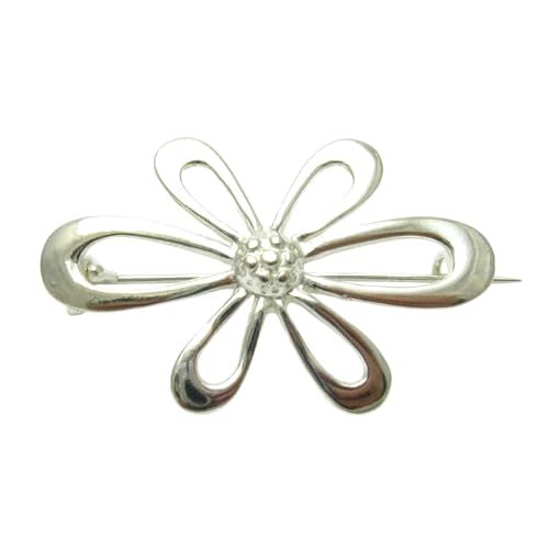 Broche en argent massif 925 Fleur Empress : l'élégance intemporelle d'un bijou ciselé