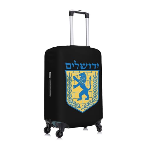 Jewish Israel Emblem Of Jerusalem Travel Luggage Cover Suitcase Protector Fits 18-32 Inch Luggage3