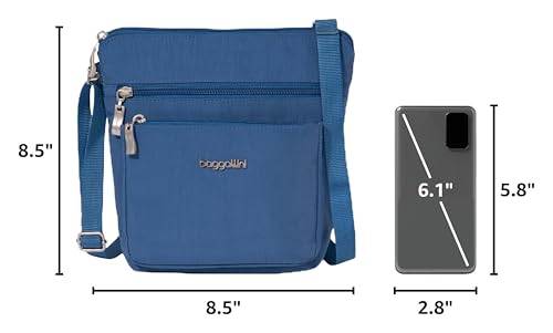 Image of Baggallini Pocket Crossbody Bags for Women 8x8 Small Lightweight Durable Water-resistant Travel Purse W /Rfid
