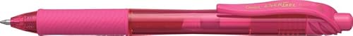 Pentel, Caneta de gel líquido retrátil EnerGel-X (0,7 mm) ponta de metal, tinta rosa, caixa com 12