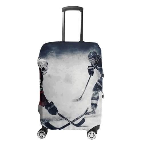 Ice Hockey Art Printed Luggage Cover Protector, Fits 18-32 Inch Luggage