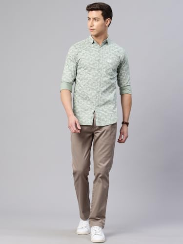 Image of Majestic Man Custom Abstract Printed Pure Cotton Slim Fit Casual Shirt