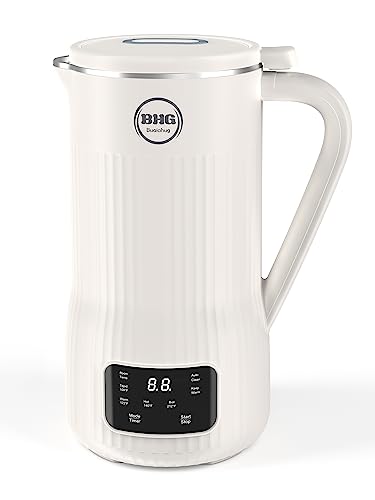 BUAIAHUG 20oz Nut Milk Maker Machine - Multi-Functional Automatic Almond with 10 Blades,Oat, Soy, and Dairy Free Beverages 12 Hours Timer/Auto-clean/Room Temp/Keep Warm/Boil, White image_0