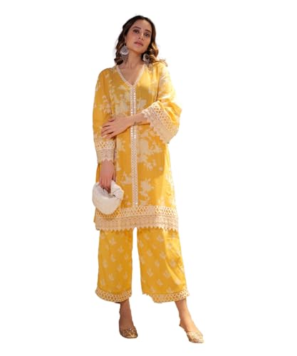 LookMark Women Cotton Blend Kurta and Pant - Suitable For Every I...