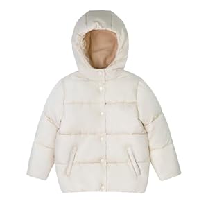 maoo garden Toddler Girls Puffer Winter Jacket 3-7 Years Little Girls Faux-Down Fleece Lined Water-Resistant Coat
