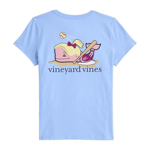 vineyard vines Girls' Glitter Softball Whale Short-Sleeve