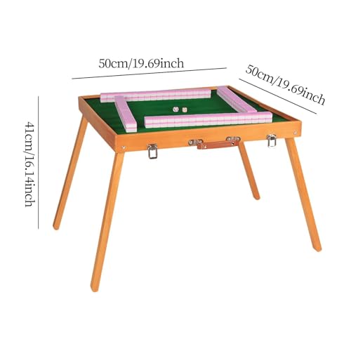 Colaxi Mahjong Tiles Set con mesa plegable y 144 piezas miniatura 3