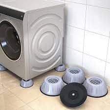 Pés Pezinho Estabilizador Base Protetora Kit 4 Peças Para Máquina De Lavar Roupas Lava e Seca, Antib