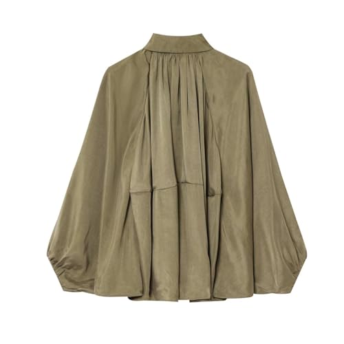 HUIQINGLI Women's Puffed Bomber Jacket 2025 New Oversized Batwing Front Zip Bubble Hem Jackets for Women Trendy3