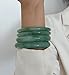 iF YOU Green Resin Bangle Bracelets for Women, Boho Big Stackable Bangles Set, Trendy Acrylic Bracelet Stack Fashion Jewelry Gifts