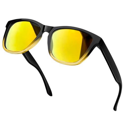 KANASTAL Polarized Sunglasses for Men, Classic Mens Sun Glasses Square, Lightweight Shades for Women 100% UV400 Protection Driving Fishing Outdoor Activities