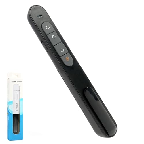 Wireless Presenter Remote with Red Laser Pointer, 328FT Range, 2.4GHz USB & Type-C Clicker for PowerPoint, Google Slides, Keynote - Features Hyperlink & Volume Control, Extensive Compatibility Wireless Presenter Remote with Red Laser Pointer, 328FT Range, 2.4GHz USB & Type-C Clicker for PowerPoint, Google Slides, Keynote - Features Hyperlink & Volume Control, Extensive Compatibility