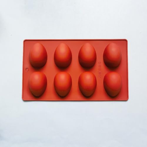 KiraKira Lot de 8 moules en silicone pour œufs de Pâques - Sans chocolat - Rose