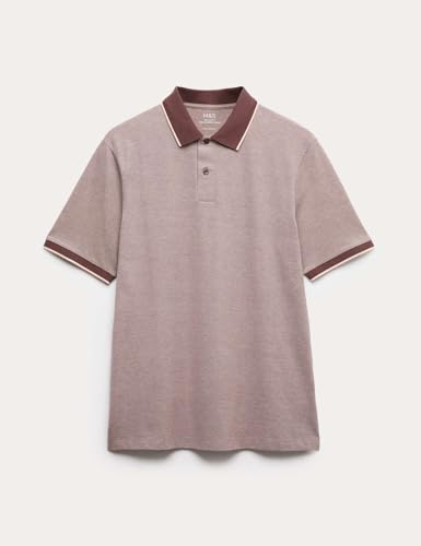 Image of Marks & Spencer Men's Ultimate Tipped Pique Polo Shirt