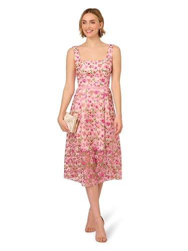 Image of Adrianna Papell Women's Floral Embroidery Midi Dress