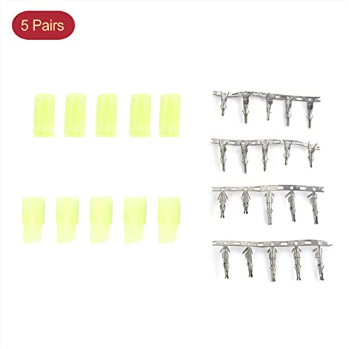 Yctze 5 Pares Sem Fio Macho Fêmea Verde Mini Conector de Plugue Tamiya para Baterias Rc Nimh-adaptad