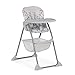 Hauck Seggiolone Pappa Sit N Fold - Seggiolone Bambini da 6 Mesi fino a 15kg - Pieghevole, Compatto con Vassoio e Schienale Regolabile - Grande Cesto Portaoggetti - Grigio/Beige, Winnie The Pooh