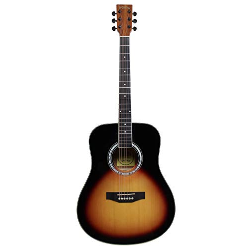 Santana LA-90-V2 SB Guitare folk Sunburst - Les Beatles, Paul McCartney, John Lennon, RIngo Starr, George Harrison Santana LA-90-V2 SB Guitare folk Sunburst