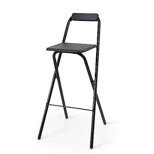 Milton & Oldbrook Barhocker, zusammenklappbar, Belfast, Schwarz, mit...