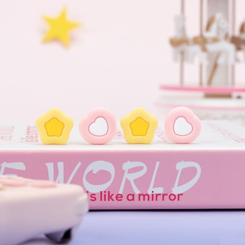 image for GeekShare Cute Thumb Grip Caps for PS5 Controller, Thumbsticks Cover S