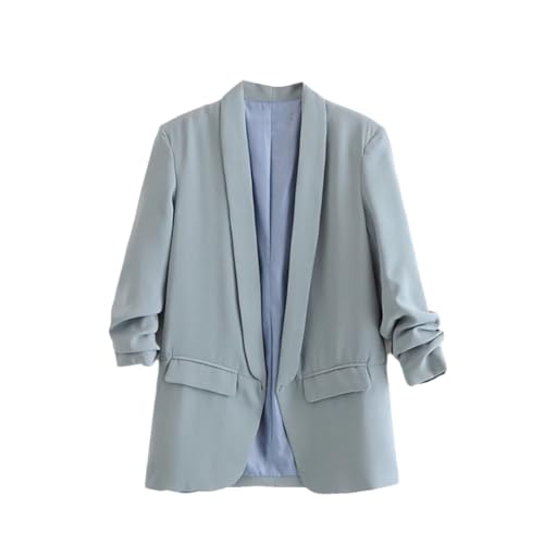 Blazer décontracté femme manches plissées idéal pour vos journées d'été