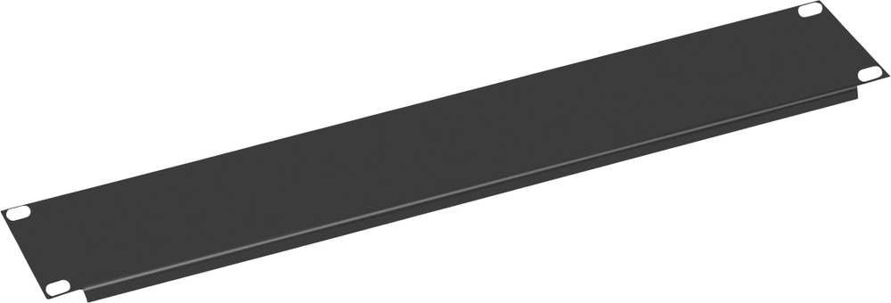 VALUE 19 Inch Blank Plate 2 U, Black