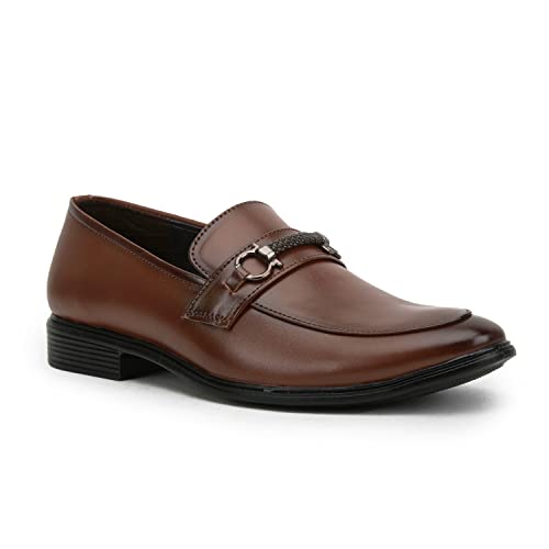 Image of Lambard Belly Shoes for Men | Stylish Leather Loafers for Men | Versatile Slip On Formal Shoes for Men | Men's Footwear for All Occasions | Durable Shoe with High Grip Soft Sole.