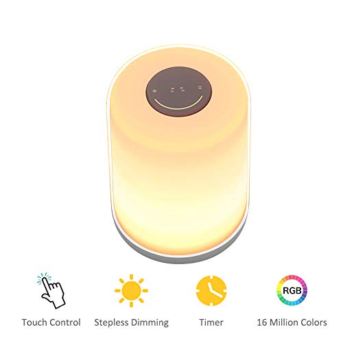 Preisvergleich Produktbild Kanavi Nachtlicht Nachttischlampe Touch-Nachttischlampe dimmbar 256 RGB Farbwechsel Nachtlicht für Schlafzimmer Wohnzimmer Büro