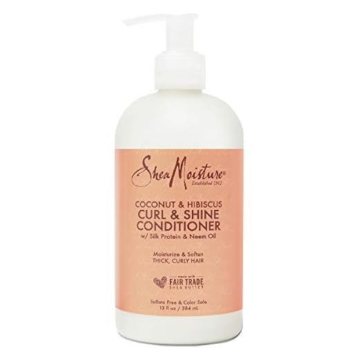 SheaMoisture Conditioner Curl Shine Silicone for Curly Hair Coconut Hibiscus Moisturize & Define 13oz