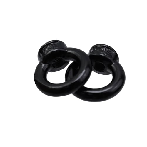 Image of Lifting Eye Nut Stainless Steel 304,6PCS 1 /8 inch UNC(M3) Heavy Duty Marine Grade,Hardware Ring Shaped Eye Bolt-Black
