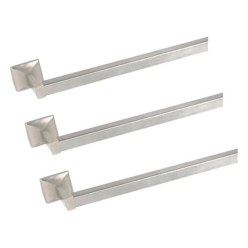 Image of Design House 539155 Millbridge Bath Accessories, 30-Inch, Satin Nickel (Pack of 3)