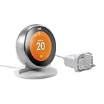 Aulbilly Stand with Power Cable and Adapter for Google Nest Learning Thermostat 3rd Generation (White)