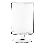 CYS EXCEL Glass Hurricane Pillar Candle Holder (H:13.5