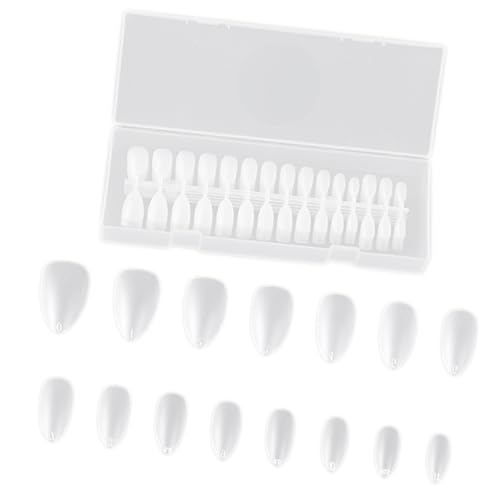 ネイルチップ 透明 マット 270枚入り アーモンド型 ショート ネイル長さだしチップ クリアチップセット つけ爪 透明 超薄 長さだし 付け爪 ジェル 練習用 業務用 アート ケース付き