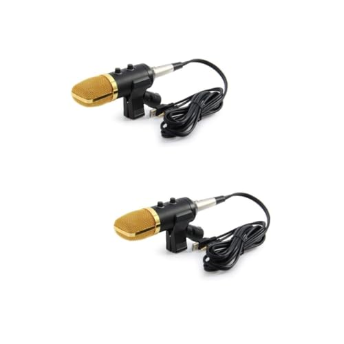 SUPVOX 2 Unidades Microfone De Mesa Mini Microfones Microfone De Podcast Microfone De Transmissão Mi