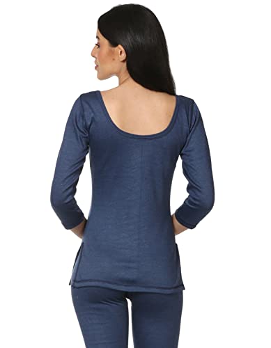 Image of Alfa Fleece Women's Scoop Neck Three Quarter Sleeves Thermal Top for Winter