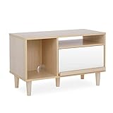 LOWYA ロウヤ テレビ台 ローボード TV台 小さめ 収納 約幅80cm ナチュラル/ホワイト