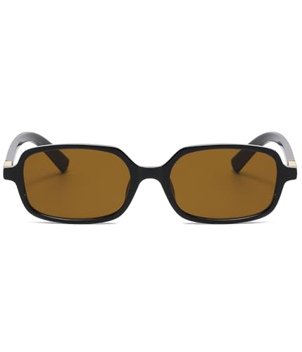 Retro Rectangle Sunglasses for Women Men 90s Small Square Frame Sun Glasses4