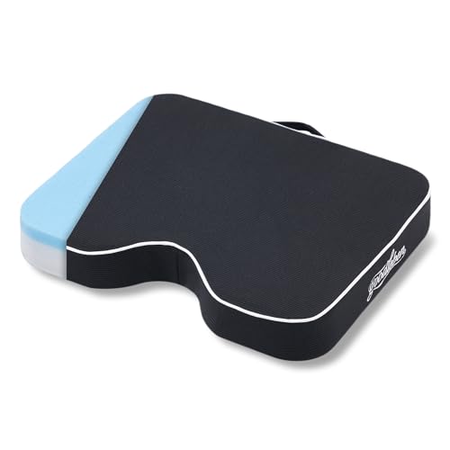 goodleben Stadium Seat Cushion - Dual Layer Foam with 30D Support & 40D Memory, Thick & Breathable Bleacher Pad for Football, Baseball, Outdoor Games, and Indoor Events (1 Pack)