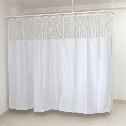 Image of RJO Hospital Curtains White Zigzag W-4 x L-7 FT