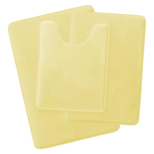 Clara Clark 3 Piece Bathroom Rugs Sets - Memory Foam