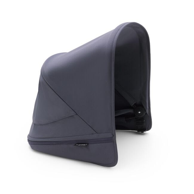 Bugaboo Donkey 5 Sun Canopy with UPF 50 Sun Protection Treatment and Peekaboo Panel, Stormy Blue