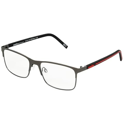 IRONMAN Men's Drive Rectangle Reading Glasses, Black, 53 mm + 1.5 Cover