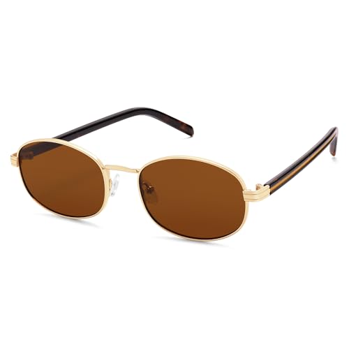 Trendy Retro Oval Sunglasses Womens Mens 90s Classic Vintage Sun Glasses AR81051