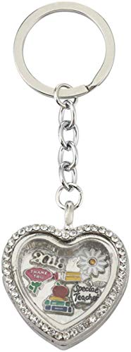dyudyrujdtry Safety Teacher Gift Teacher Appreciation Gift Jewelry Gift for Teachers Love Heart Pendant Key chain(None Heart)