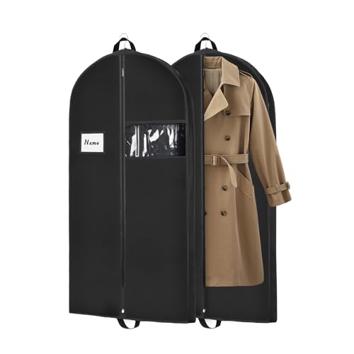 Consejos y reviews para comprar Bolso zara los más recomendados. 28 HONGYUNDA - Paquete de 2 bolsas de ropa para bolsa de viaje de 43 pulgadas, funda de traje plegable para colgar ropa, bolsa de ropa de viaje con 2 asas de transporte para trajes
