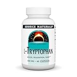 Source Naturals L-Tryptophan 500mg, Supports Relaxation, Restful sleep, and Positive mood,60 Capsules